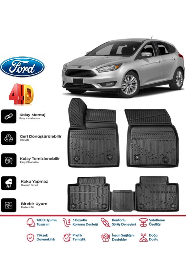 Ford Focus 3,5 Hatchback 2015 Model 4D Havuzlu Paspas