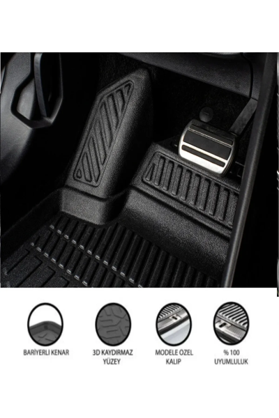 Renault Clio 2 1998-2005 3D Bagaj Havuzu+3D Araca Özel Paspas Takımı