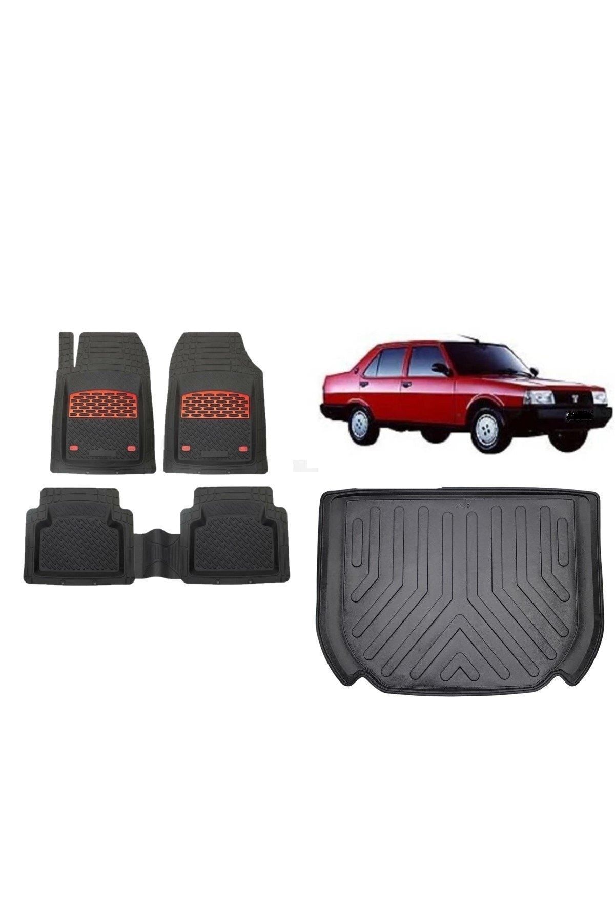 Şahin Doğan 1990 Model 3d Bagaj Havuzu+3d Kırmızı Uyumlu Kromlu Havuzlu Paspas Takımı