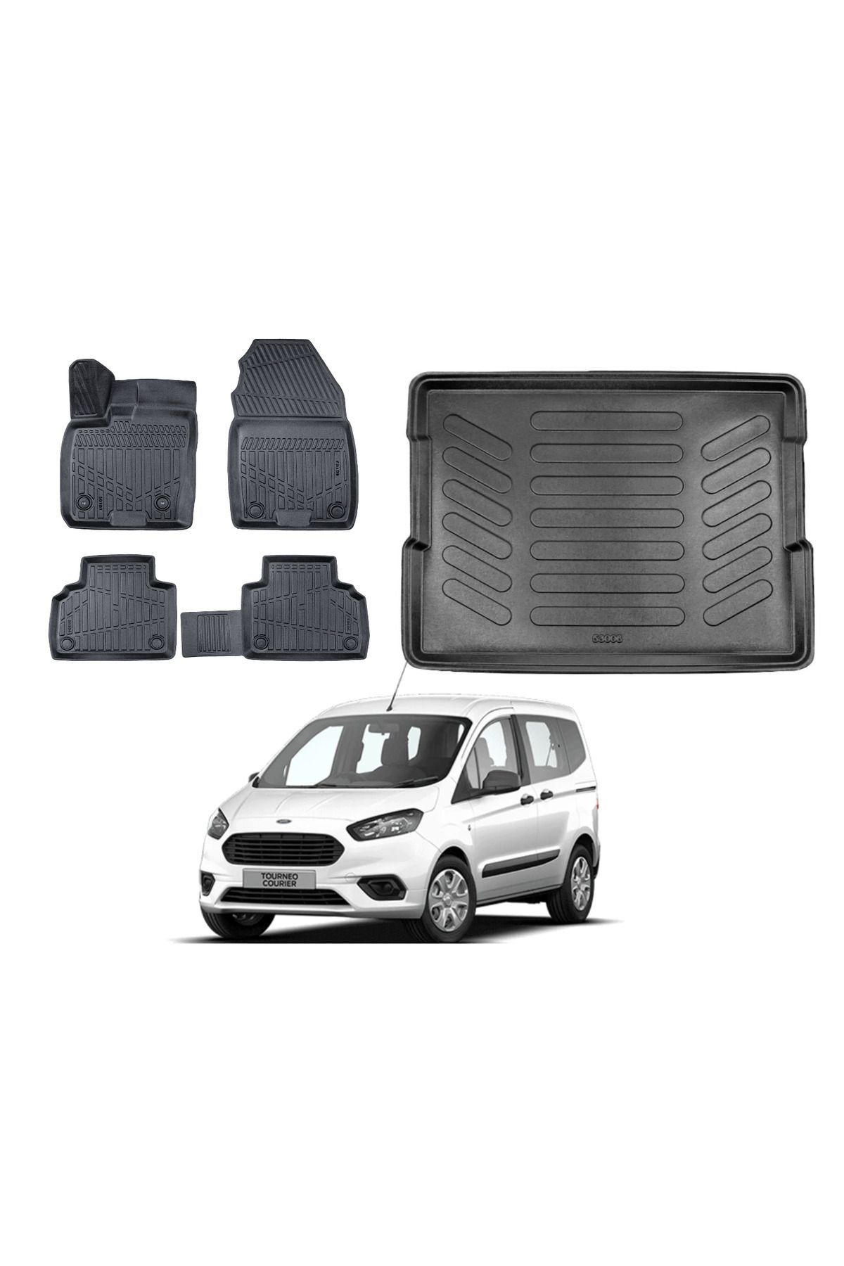 Ford Courier 2020 Model Bagaj Havuzu Paspas Takımı Pro Eva Serisi