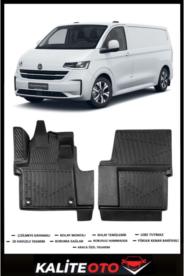 Volkswagen Transporter Paspas T7 2025 Model Ve Sonrası 4D Havuzlu Paspas