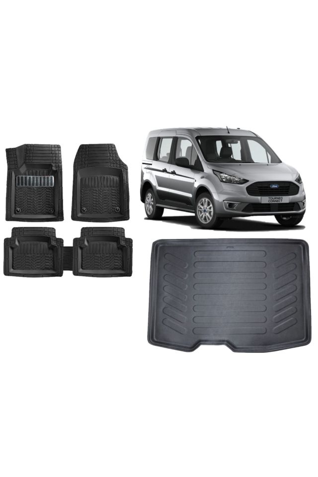 Ford Connect 2024 Model 3D Bagaj Havuzu+3D Havuzlu Maximum Karbon Kromlu Paspas