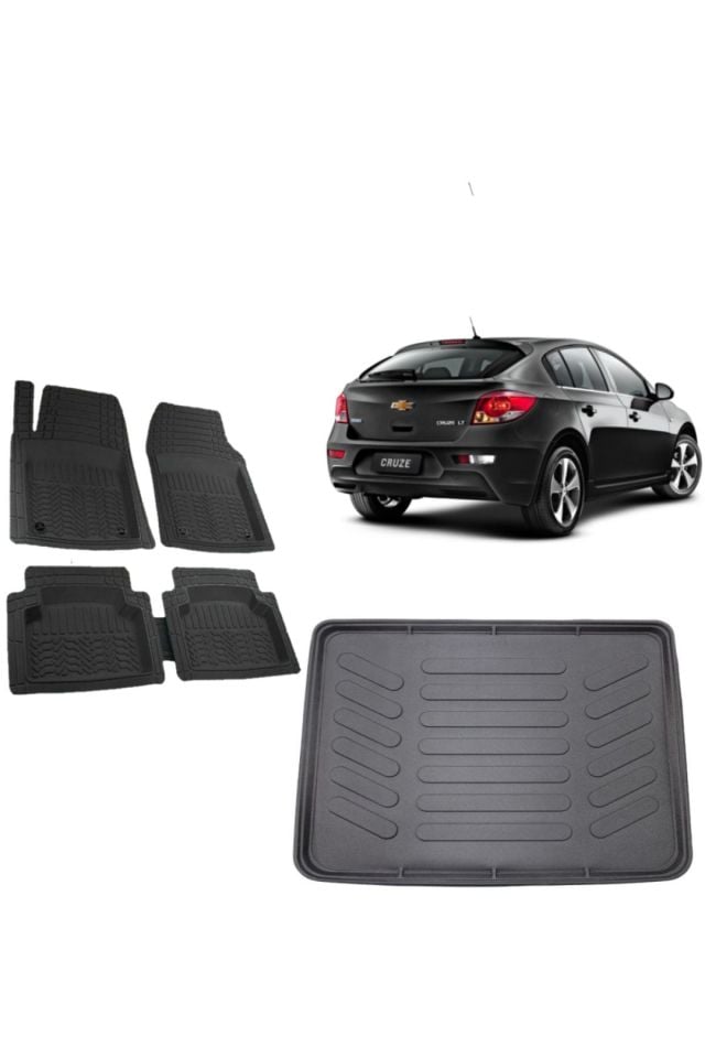 Chevrolet Cruze Hatchback 2012 Model 3d Bagaj Havuzu+3d Uyumlu Siyah Havuzlu Paspas Takımı