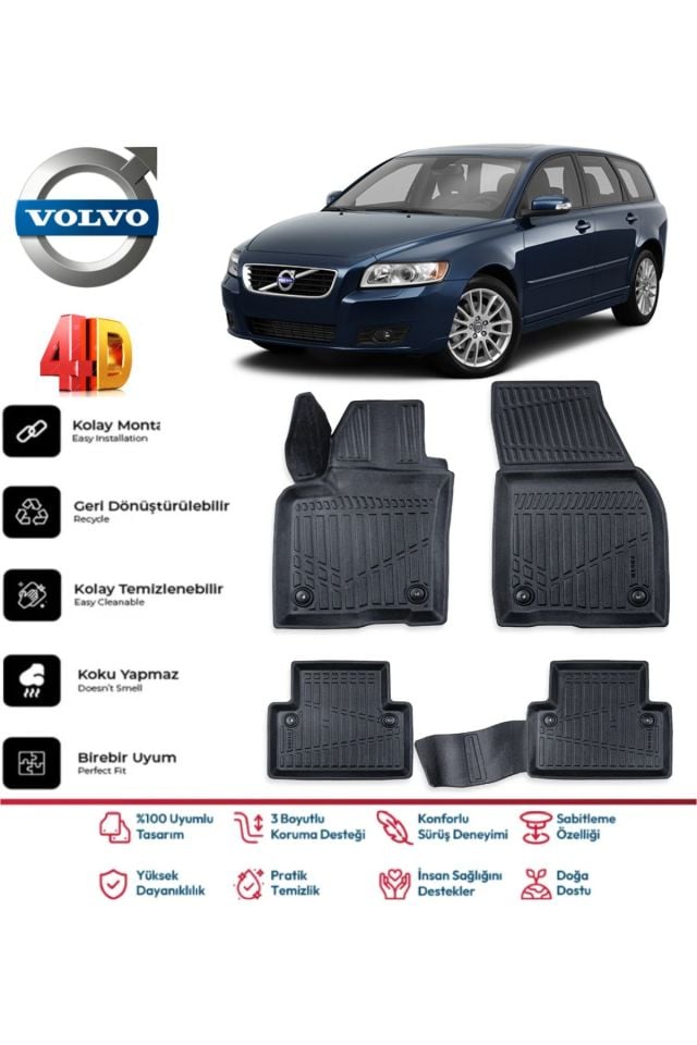 Volvo V50 2005 Model 4D Havuzlu Paspas