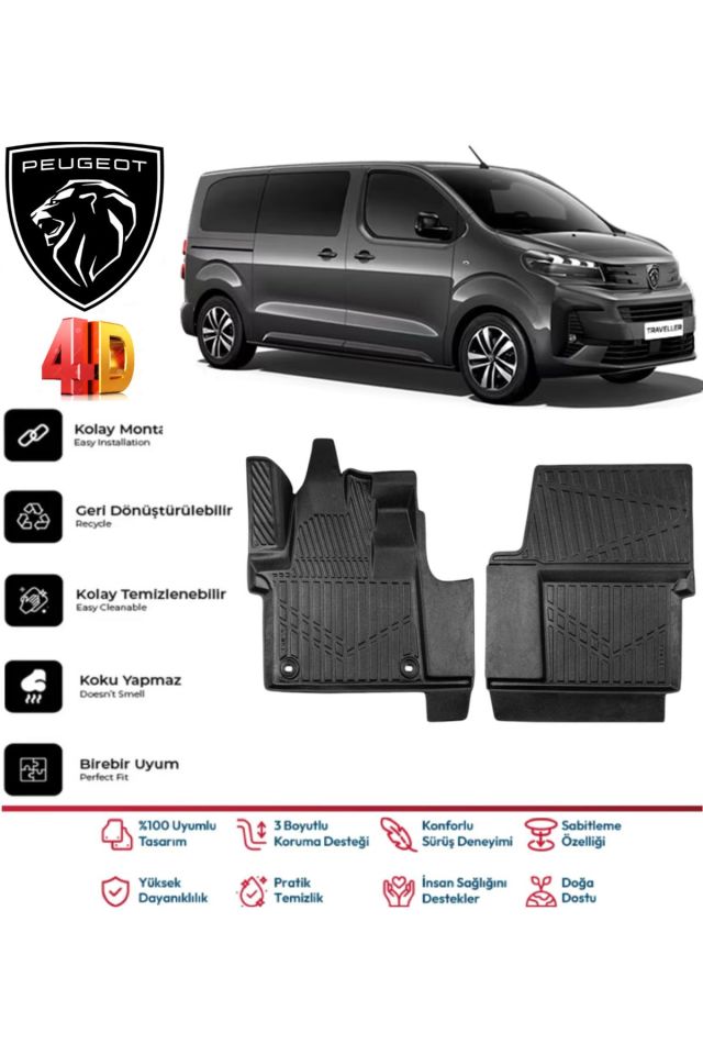 Peugeot Expert Traveller 2023 Model 4D Havuzlu Paspas
