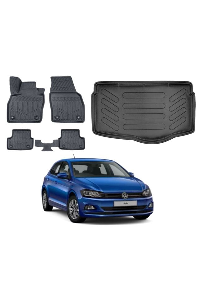 Volkswagen Polo 2021 Model Alt Bagaj Havuzu Paspas Takımı Maxi Eva Serisi