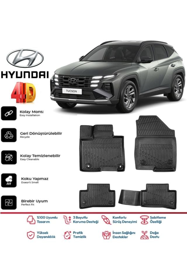 Hyundai Tucson 2025 Model 4D Havuzlu Paspas