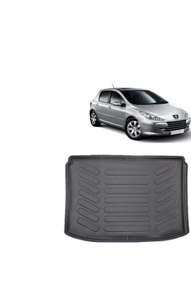 Peugeot 307 Hatchback 2004 Model Uyumlu 3d Bagaj Havuzu+3d Gri Kromlu Havuzlu Paspas Takımı