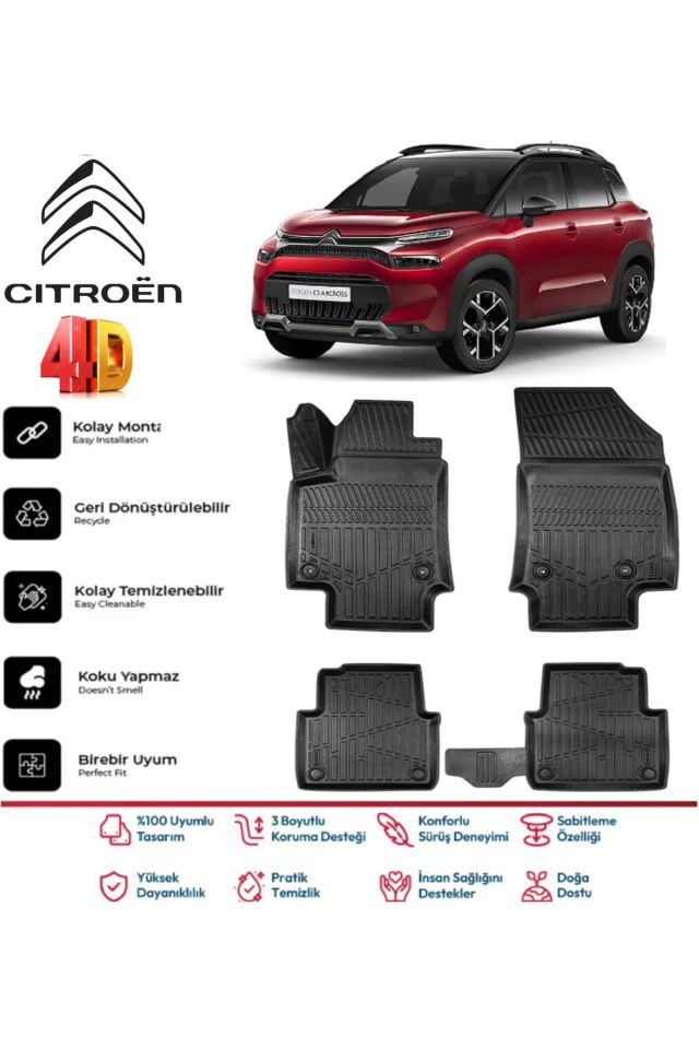 Citroen C3 Aircross 2022 Model 4D Havuzlu Paspas
