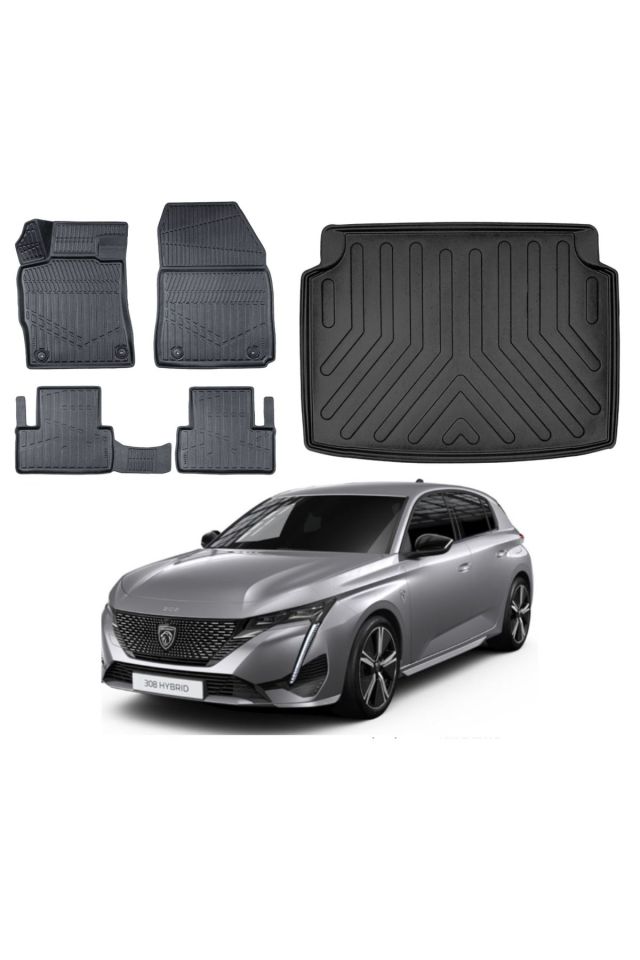 Peugeot 308 2023 Model Bagaj Havuzu Paspas Takımı Pro Eva Serisi