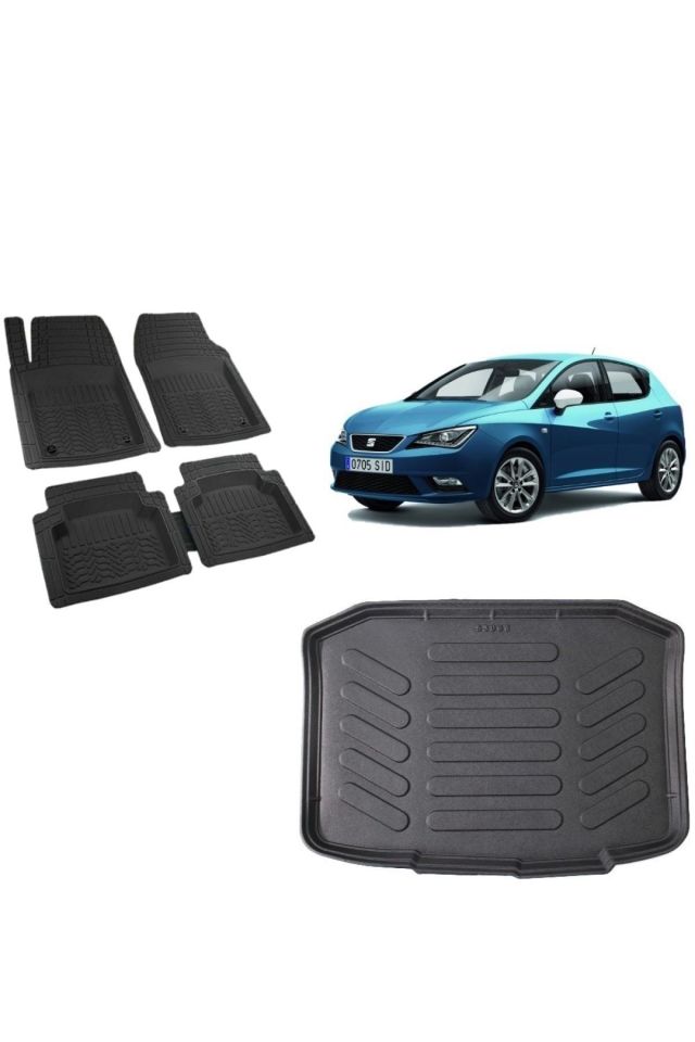 Seat Ibiza 2010 Model Hatchback 3d Bagaj Havuzu+3d Siyah Havuzlu Paspas Takımı