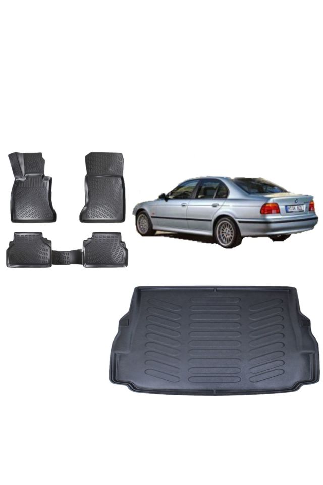 Bmw 5 Serisi E39 2003 Model 3D Bagaj Havuzu+3D Havuzlu Araca Özel Paspas Takımı