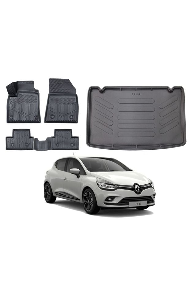 Renault Clio 4 2013 Model Bagaj Havuzu Paspas Takımı Eva Serisi
