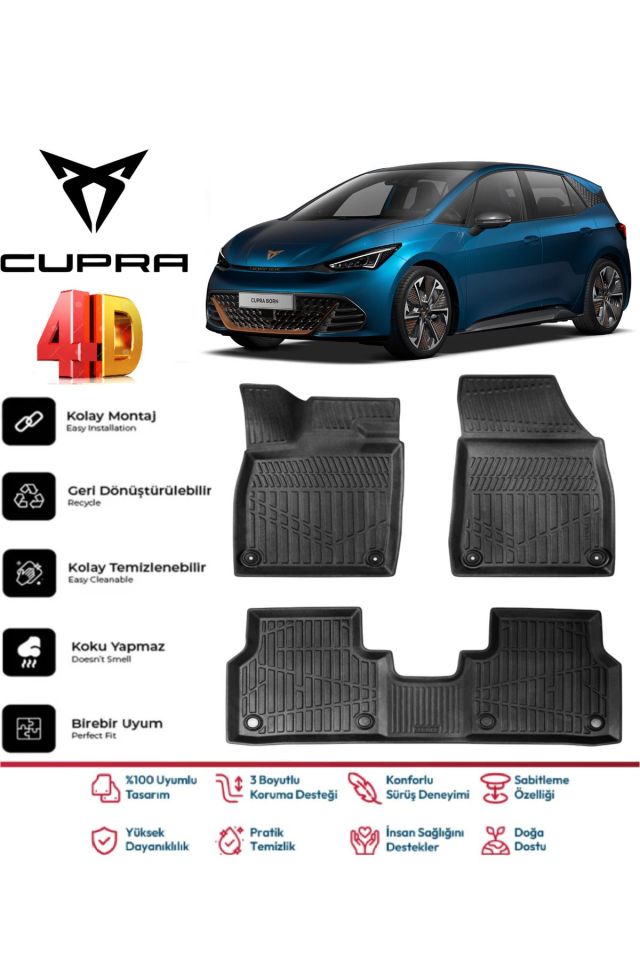 Cupra Born 2025 Model 4D Havuzlu Paspas