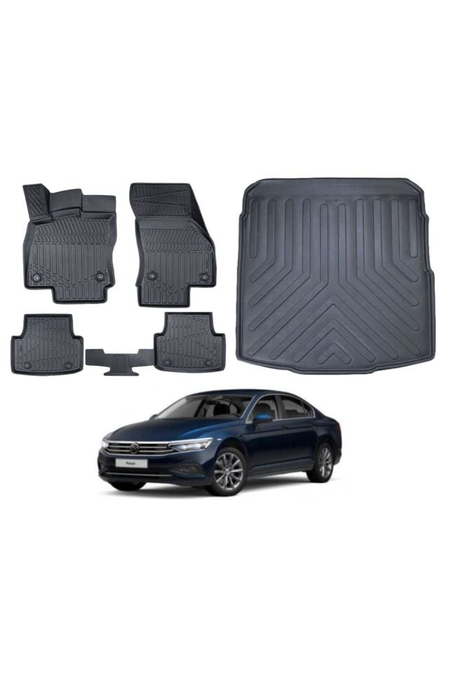 Volkswagen Passat B8 2018 Model Bagaj Havuzu Paspas Takımı Pro Eva Serisi