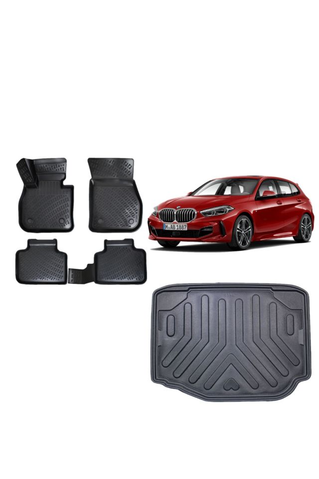 Bmw 1 Serisi F40 2019 Model 3D ALT Bagaj Havuzu+3D Havuzlu Araca Özel Paspas Takımı