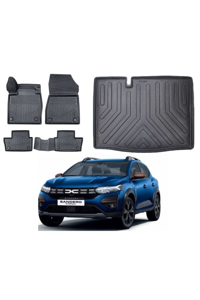 Dacia Sandero 2023 Model Bagaj Havuzu Paspas Takımı Pro Eva Serisi