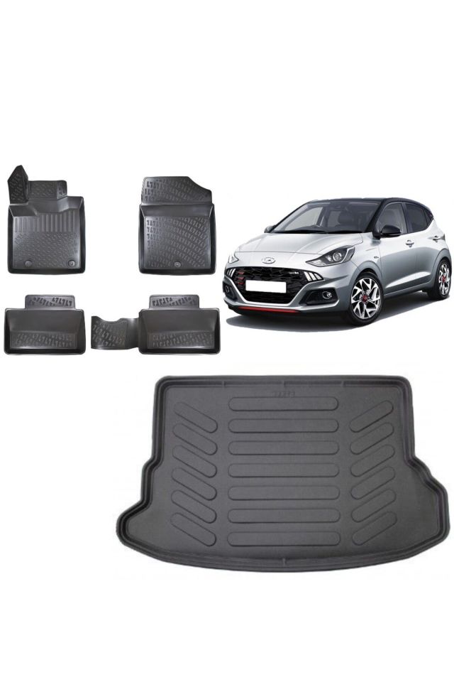Hyundai i10 2020 Model 3D Bagaj Havuzu+3D Havuzlu Araca Özel Paspas Takımı
