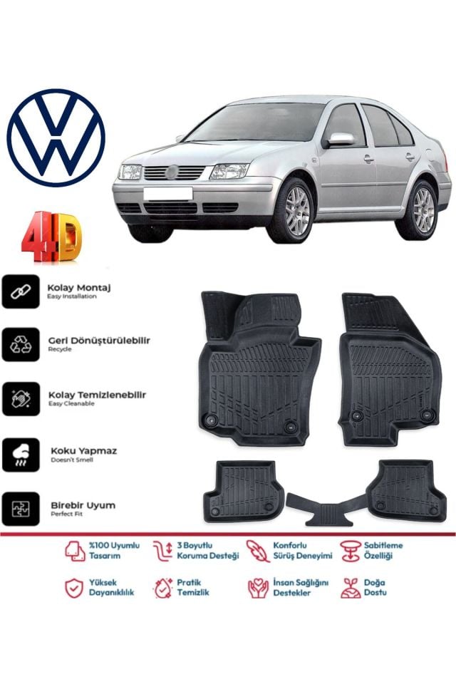 Volkswagen Bora 2006 Model 4D Havuzlu Paspas