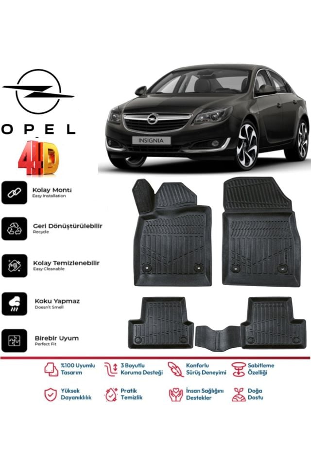 Opel İnsignia 2010 Model 4D Havuzlu Paspas
