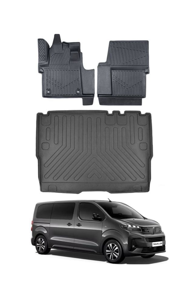 Peugeot Expert Traveller 2025 Model Bagaj Havuzu Araca Özel Siyah Paspas Takımı