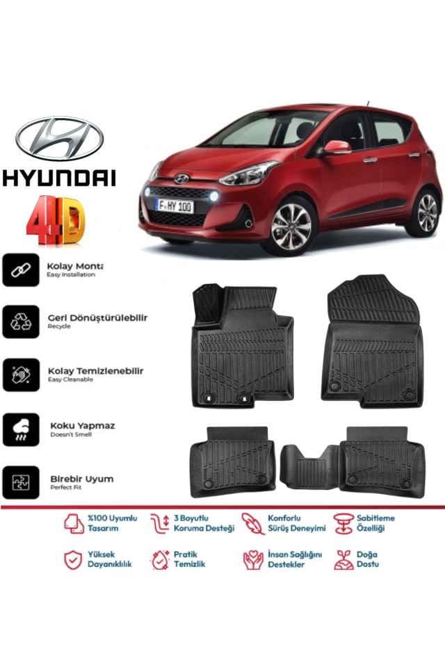 Hyundai İ10 2022 Model 4D Havuzlu Paspas
