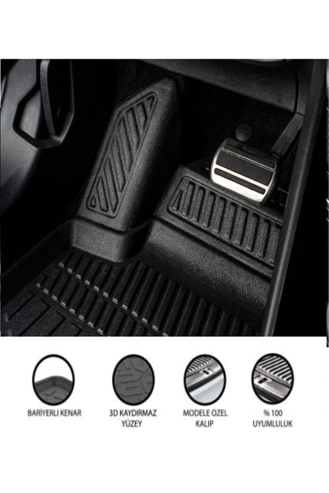 Citroen Nemo PANELVAN 2007 Sonrası 4D Havuzlu Paspas (( 2 parça ))