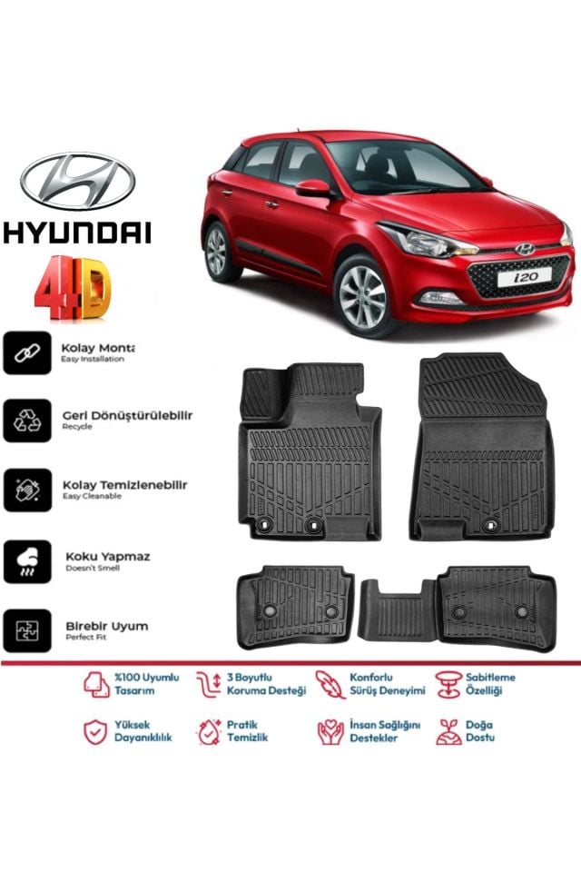Hyundai İ20 2015 Model 4D Havuzlu Paspas