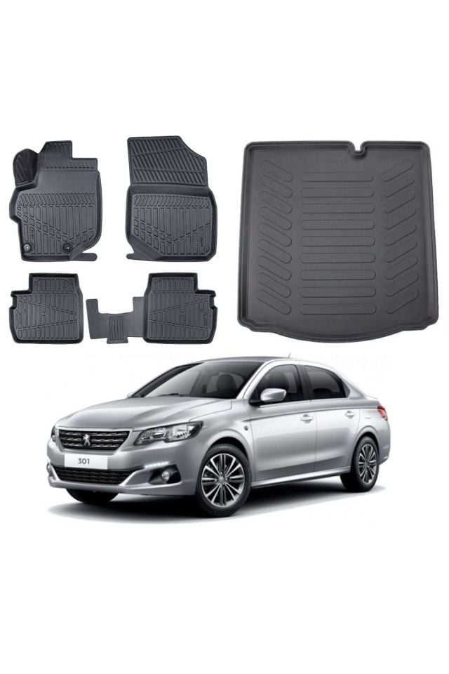 Peugeot 301 2013 Model Bagaj Havuzu Paspas Takımı Pro Eva Serisi