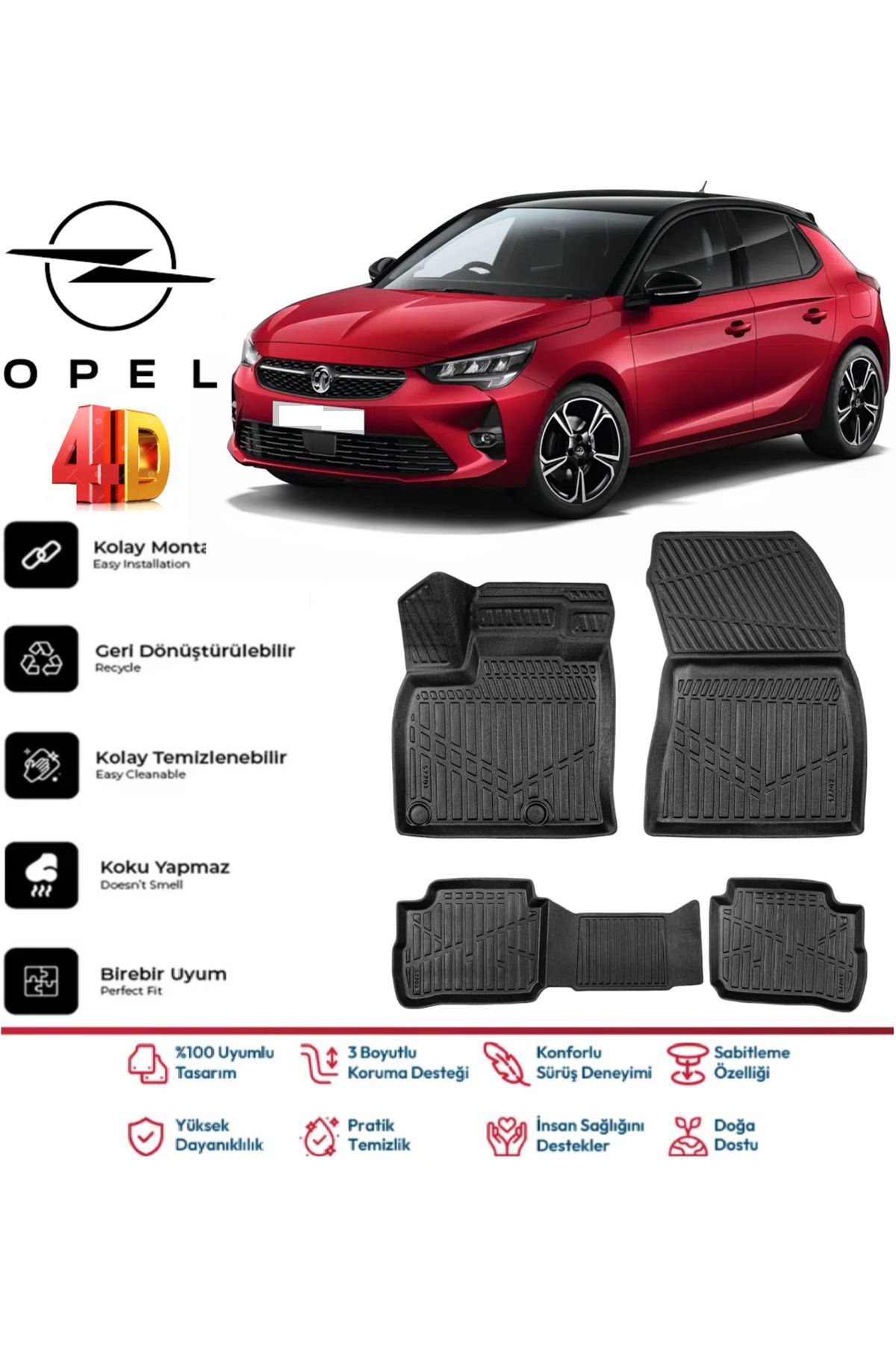 Opel Corsa F Elektirikli 2020 Model 4D Havuzlu Paspas
