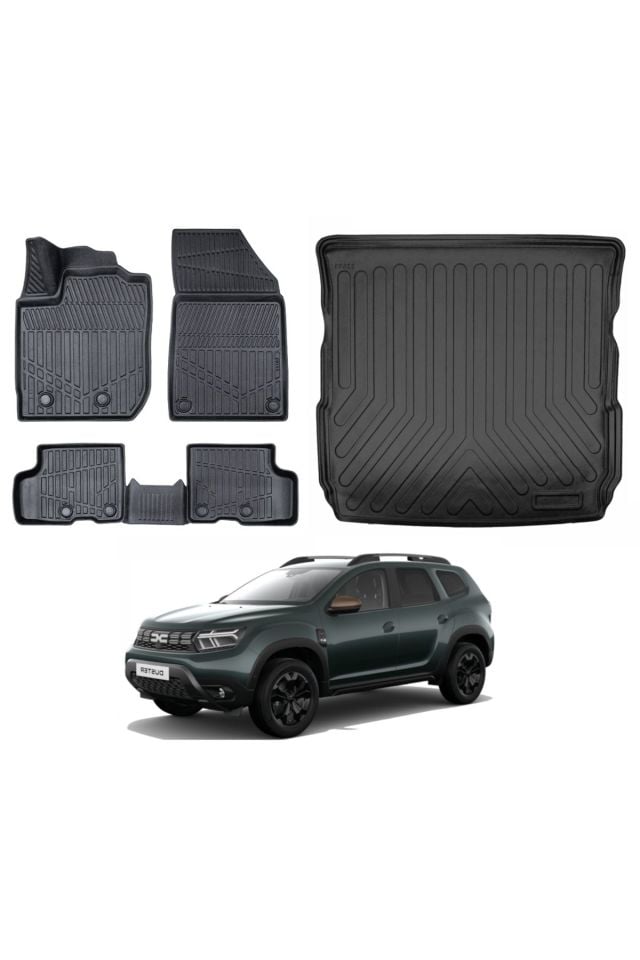 Dacia Duster 4WD (4x4) 2024 Model 3D Bagaj Havuzu+3D Araca Özel Paspas Takımı Luxury Serisi