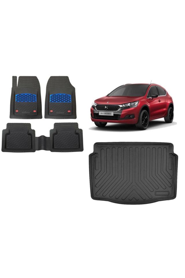 DS 4 2022 Model 3D Bagaj Havuzu+3D Havuzlu Safir Mavi Kromlu Paspas