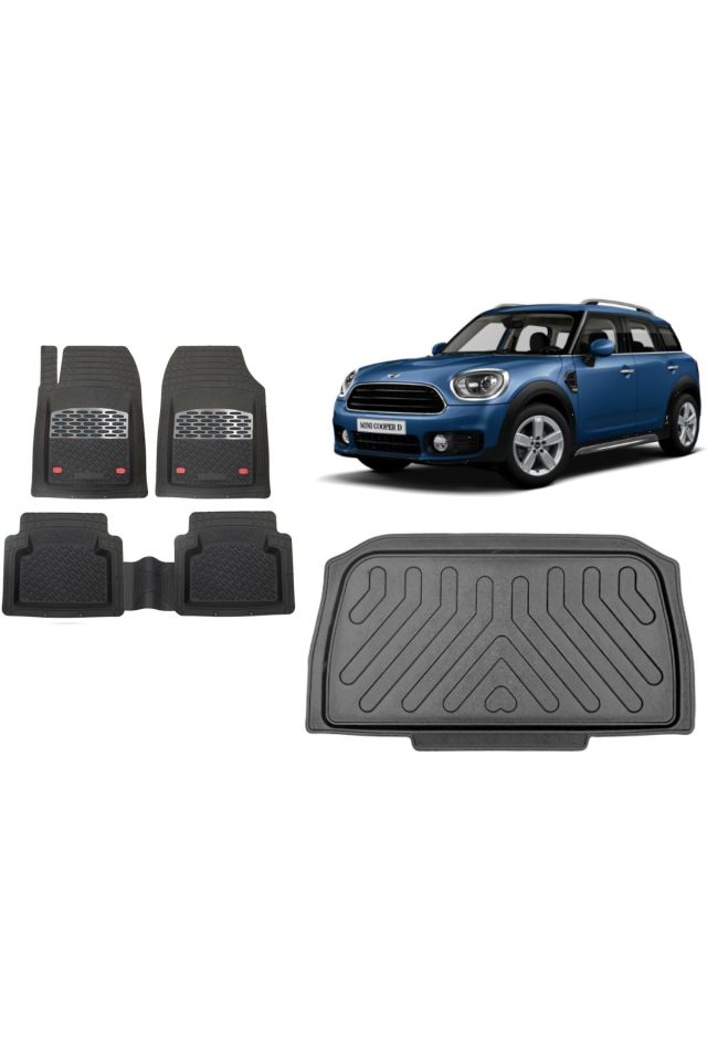 Mini Countryman 2010 Model 3D Bagaj Havuzu+3D Havuzlu Safir Karbon Kromlu Paspas