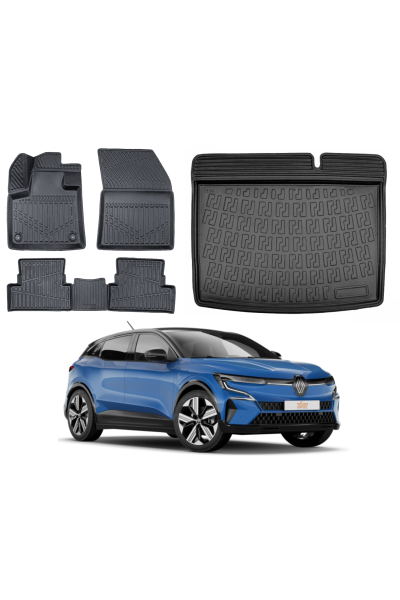 Renault Megane E-Tech 2022 Sonrası 3D Bagaj Havuzu+3D Araca Özel Paspas Takımı