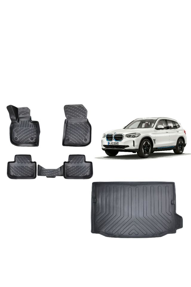 Bmw İX3 2023 Model (Elektrikli) 3D Bagaj Havuzu+3D Havuzlu Araca Özel Paspas Takımı