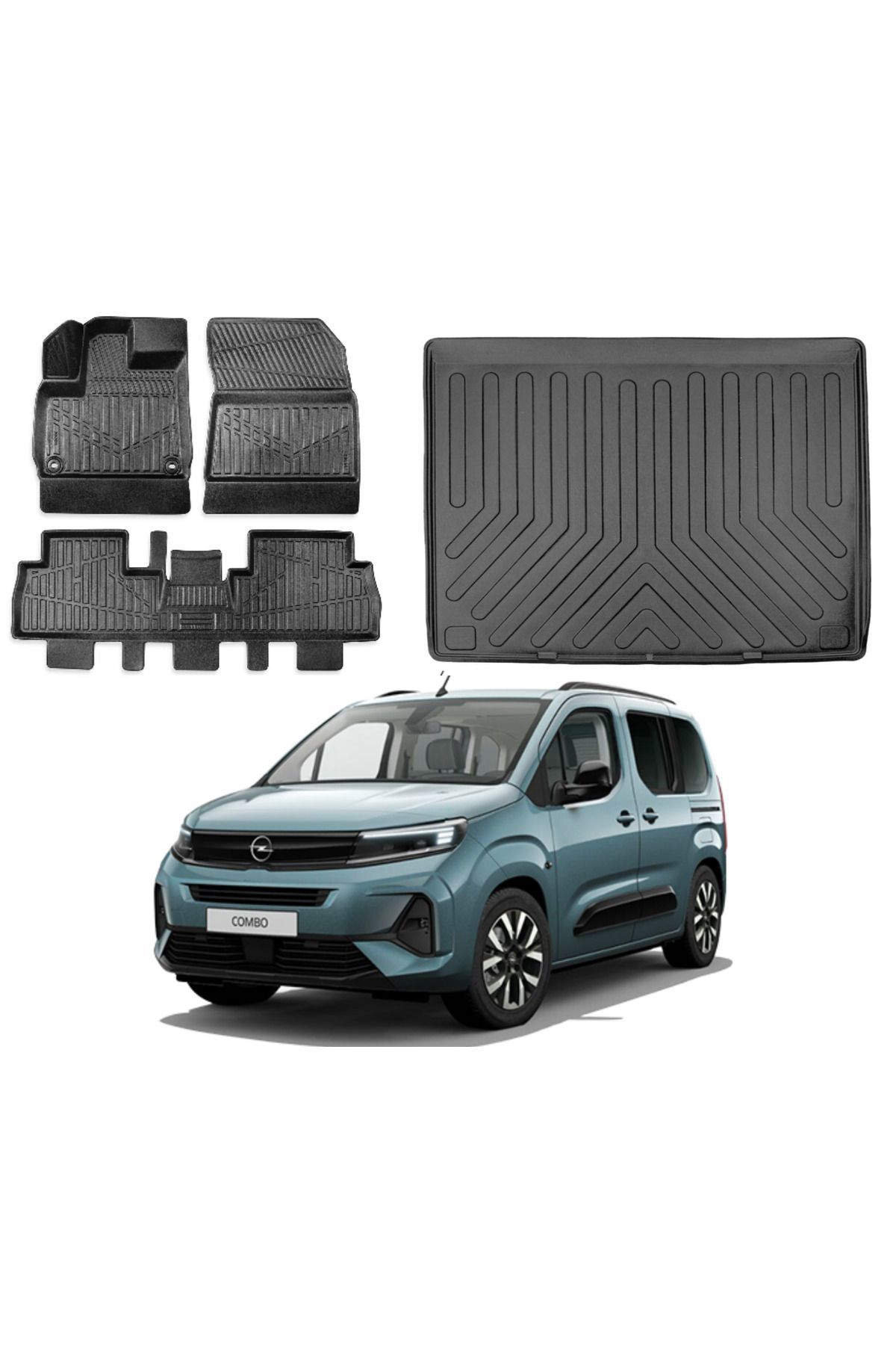 Opel Combo 2025 Model Seperatörlü Bagaj Havuzu Paspas Takımı Maxi Eva Serisi