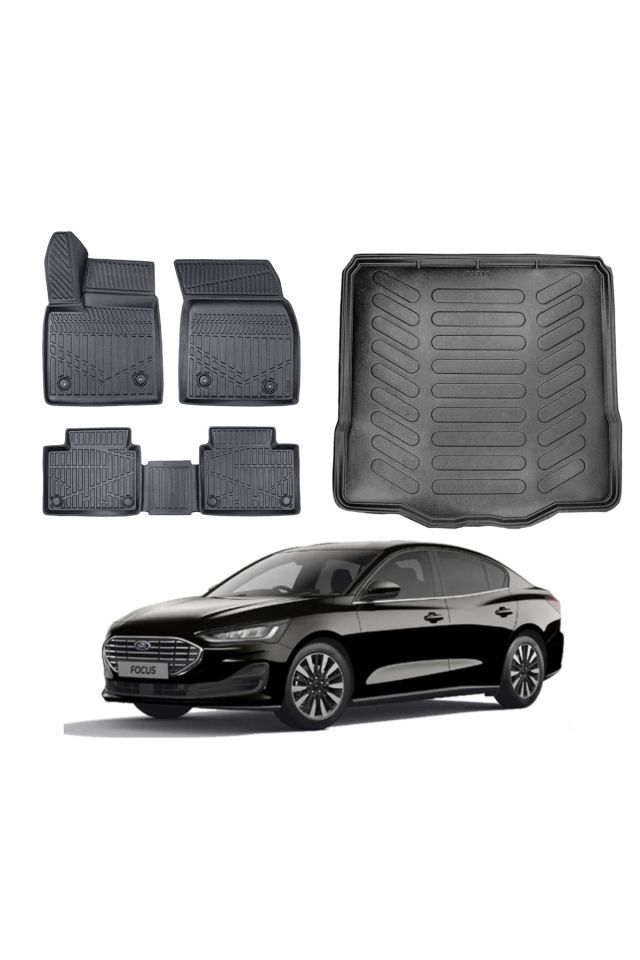 Ford Focus 5 Sedan 2023 Model Tamir kitli Bagaj Havuzu Paspas Takımı Eva Serisi