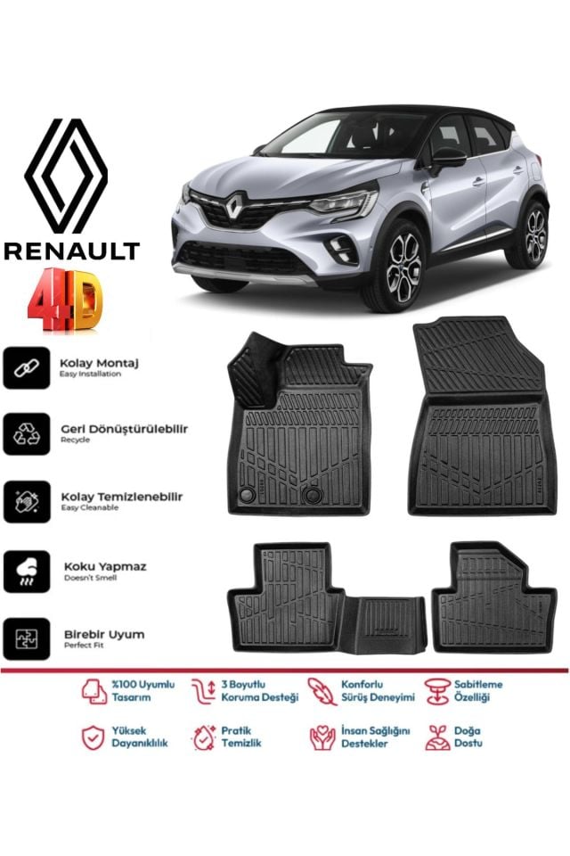 Renault Captur 2021 Model 4D Havuzlu Paspas