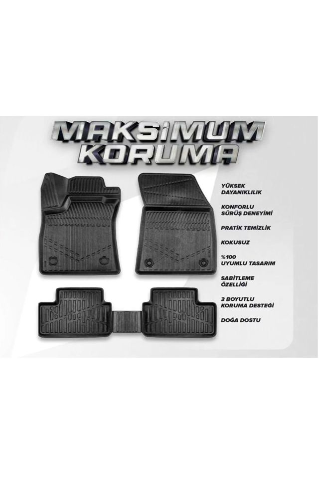 Seat Leon 2012-2020 Arası 4D Araca Özel Havuzlu Kokusuz Paspas Takımı