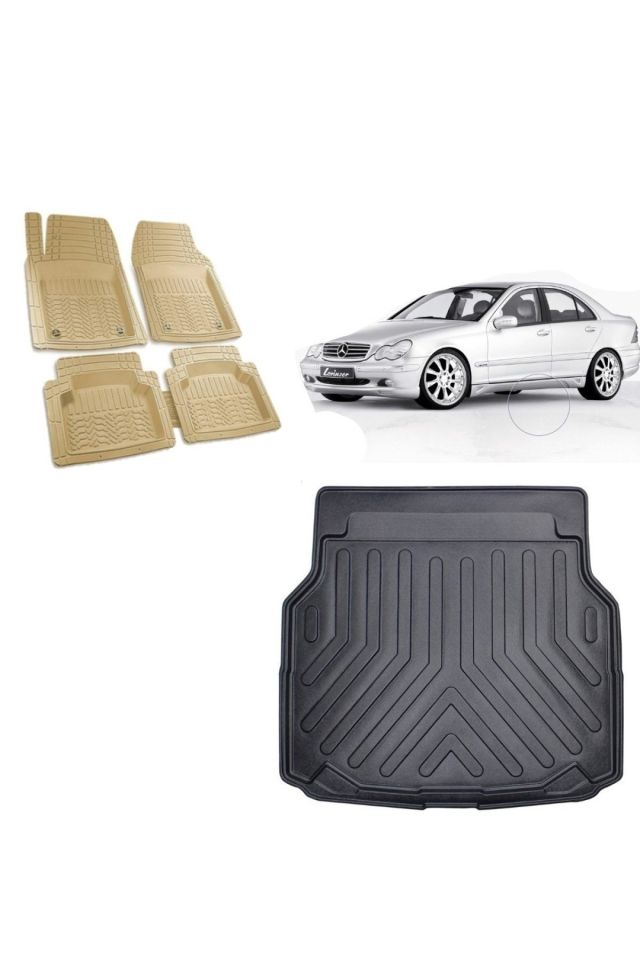 Mercedes C Seri W203 2003 Model Kokusuz Bagaj Havuzu+ Bej Havuzlu Paspas Takımı