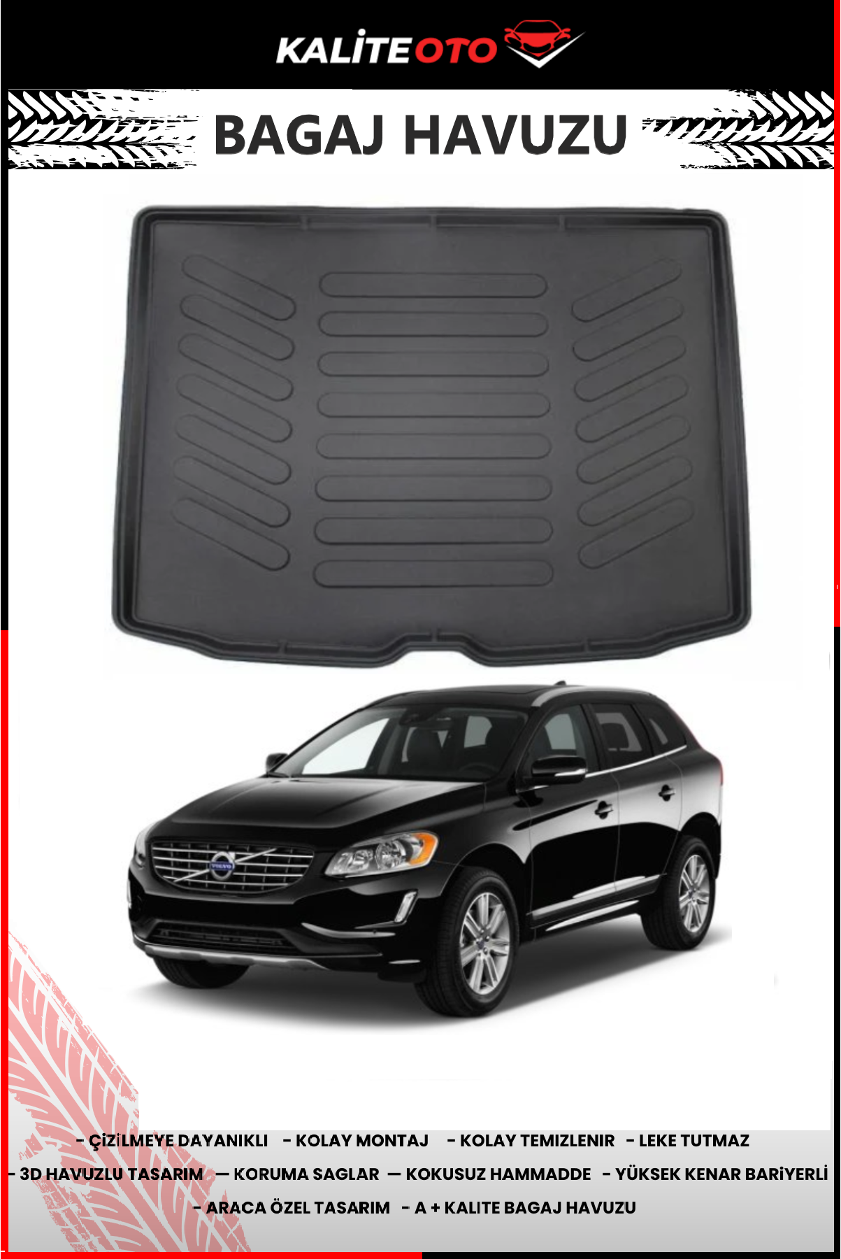 Volvo Xc-60 2009-2016 4D Bagaj Havuzu