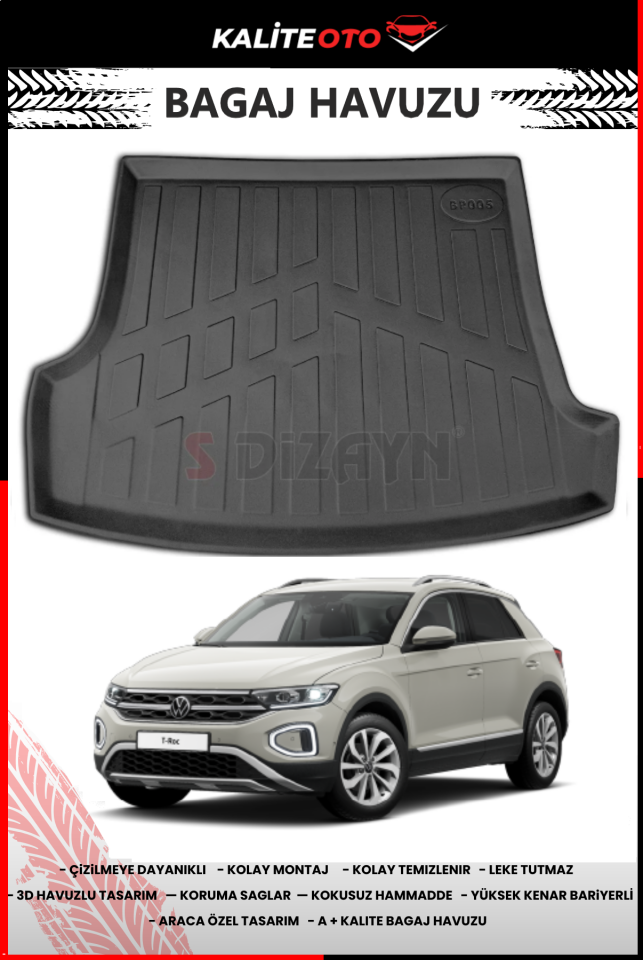 Volkswagen T-Roc Üst Kademe 4D Bagaj Havuzu