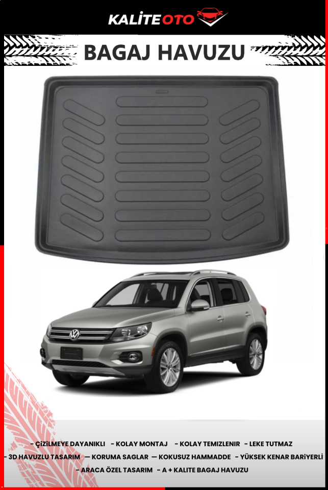 Volkswagen Tiguan Stepneli Bagaj Havuzu 2008-2015 Arası