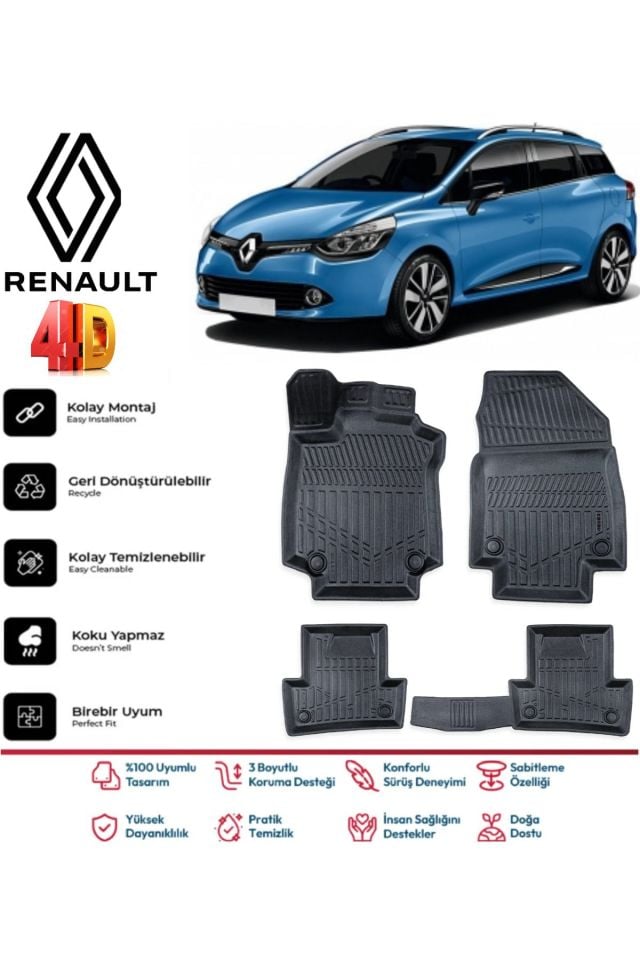 Renault Clio 4 Sport Tourer 2015 Model 4D Havuzlu Paspas