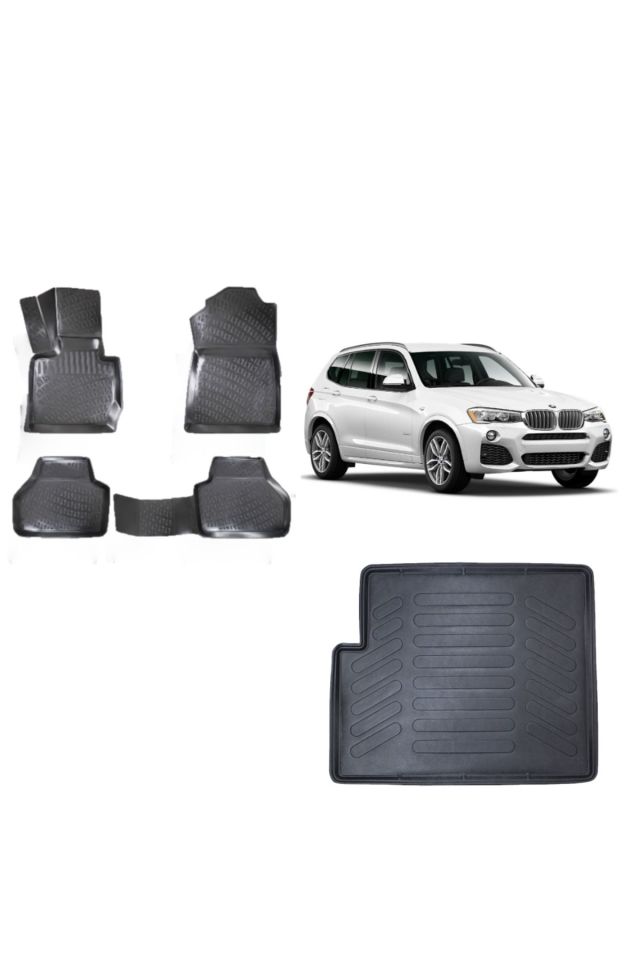 Bmw X3 2011 Model 3D Bagaj Havuzu+3D Havuzlu Araca Özel Paspas Takımı