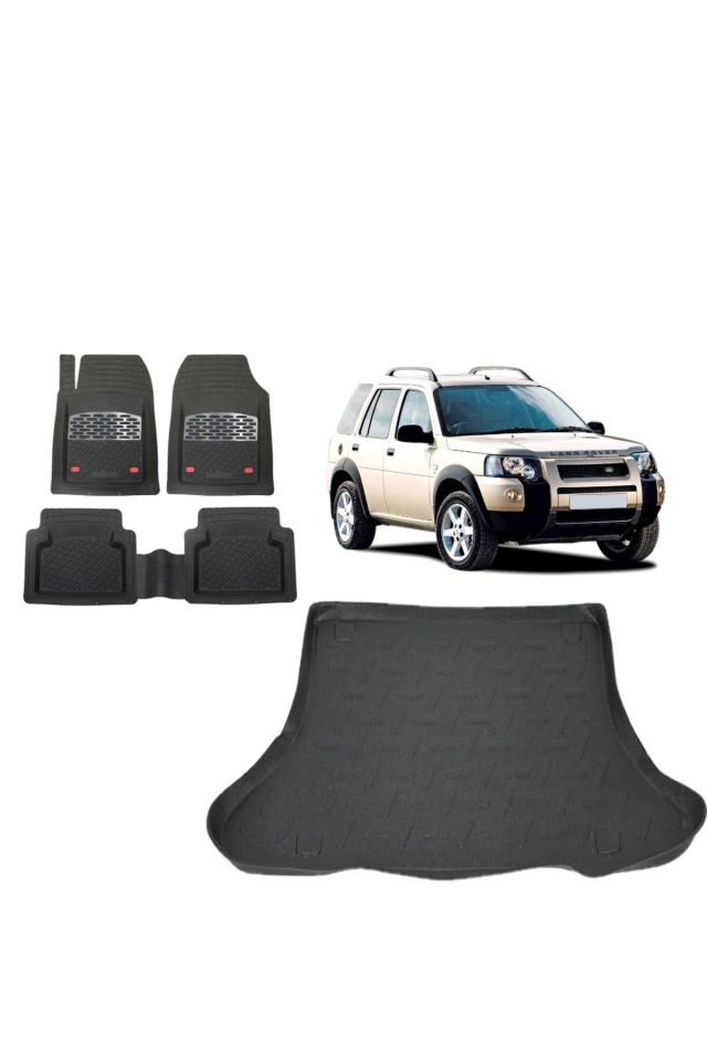 Land Rover Freelander 1 2004 Model 5 Kapı 3D Bagaj Havuzu+3D Havuzlu Safir Karbon Kromlu Paspas