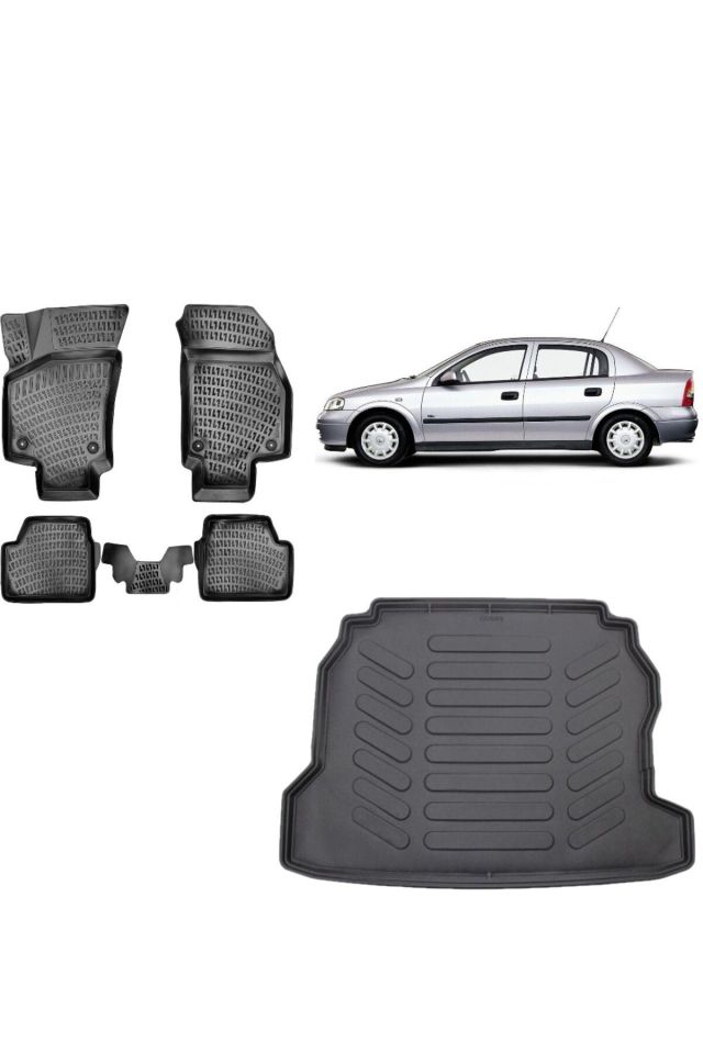 Opel Astra G Sedan 1999 Model 3D Bagaj Havuzu+3D Havuzlu Araca Özel Paspas Takımı