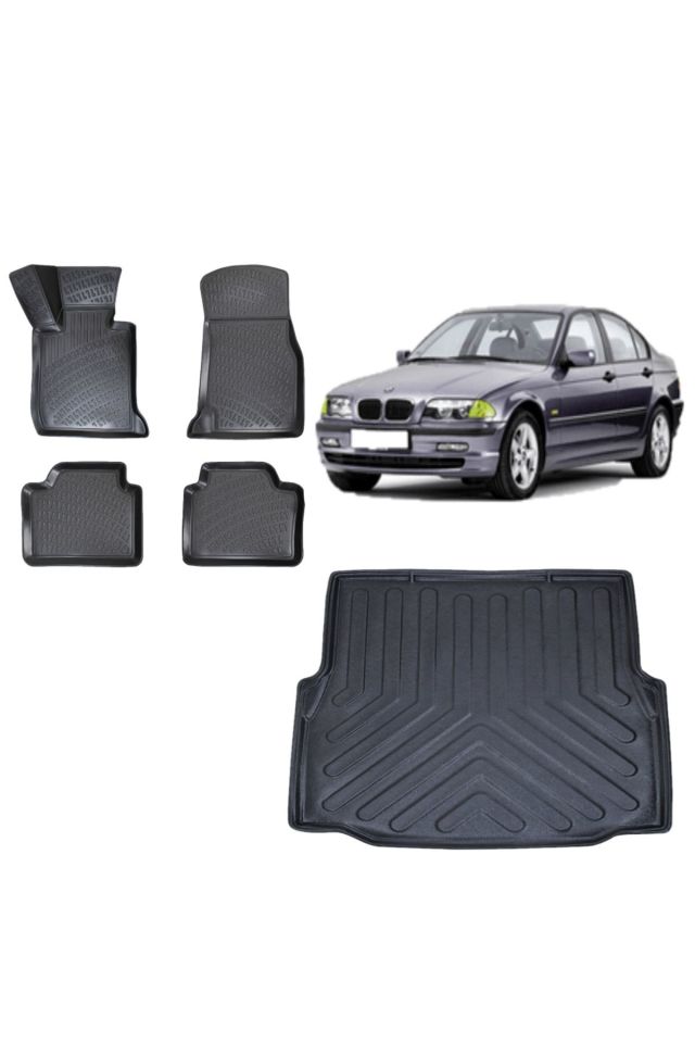 Bmw 3 Serisi E46 2003 Model 3D Bagaj Havuzu+3D Havuzlu Araca Özel Paspas Takımı