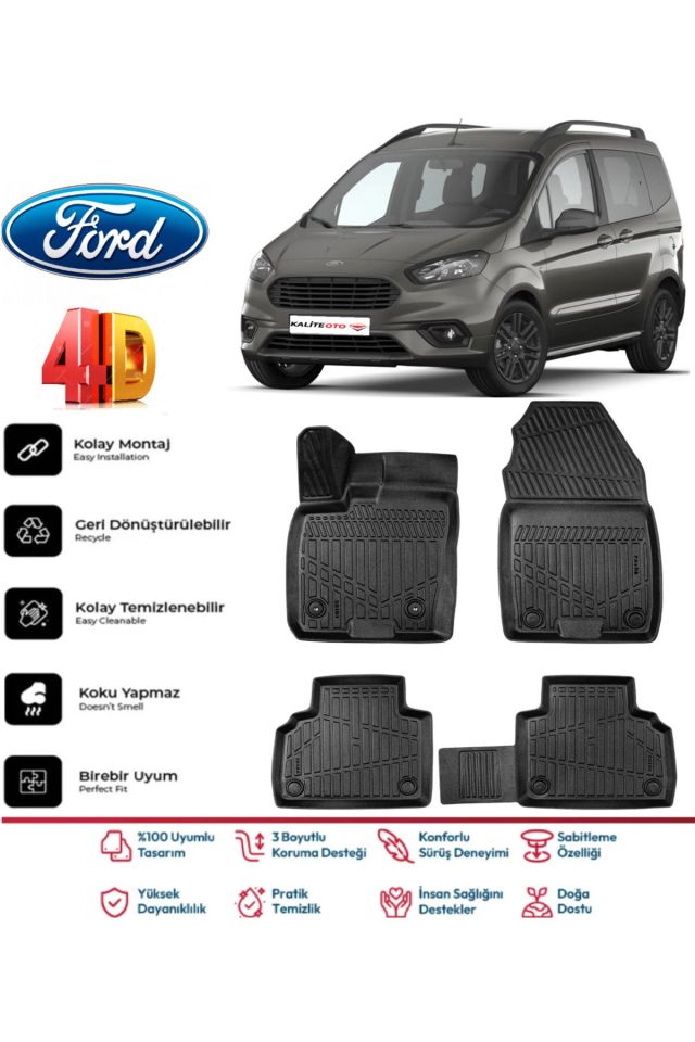 Ford Courier 2023 Model 4D Havuzlu Paspas