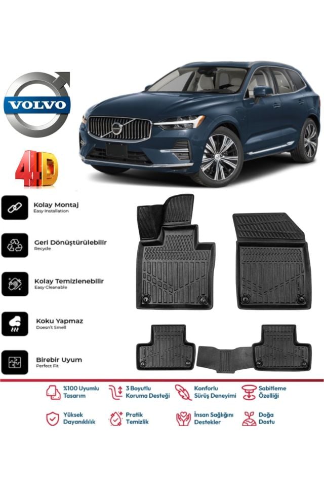 Volvo XC60 2023 Model 4D Havuzlu Paspas